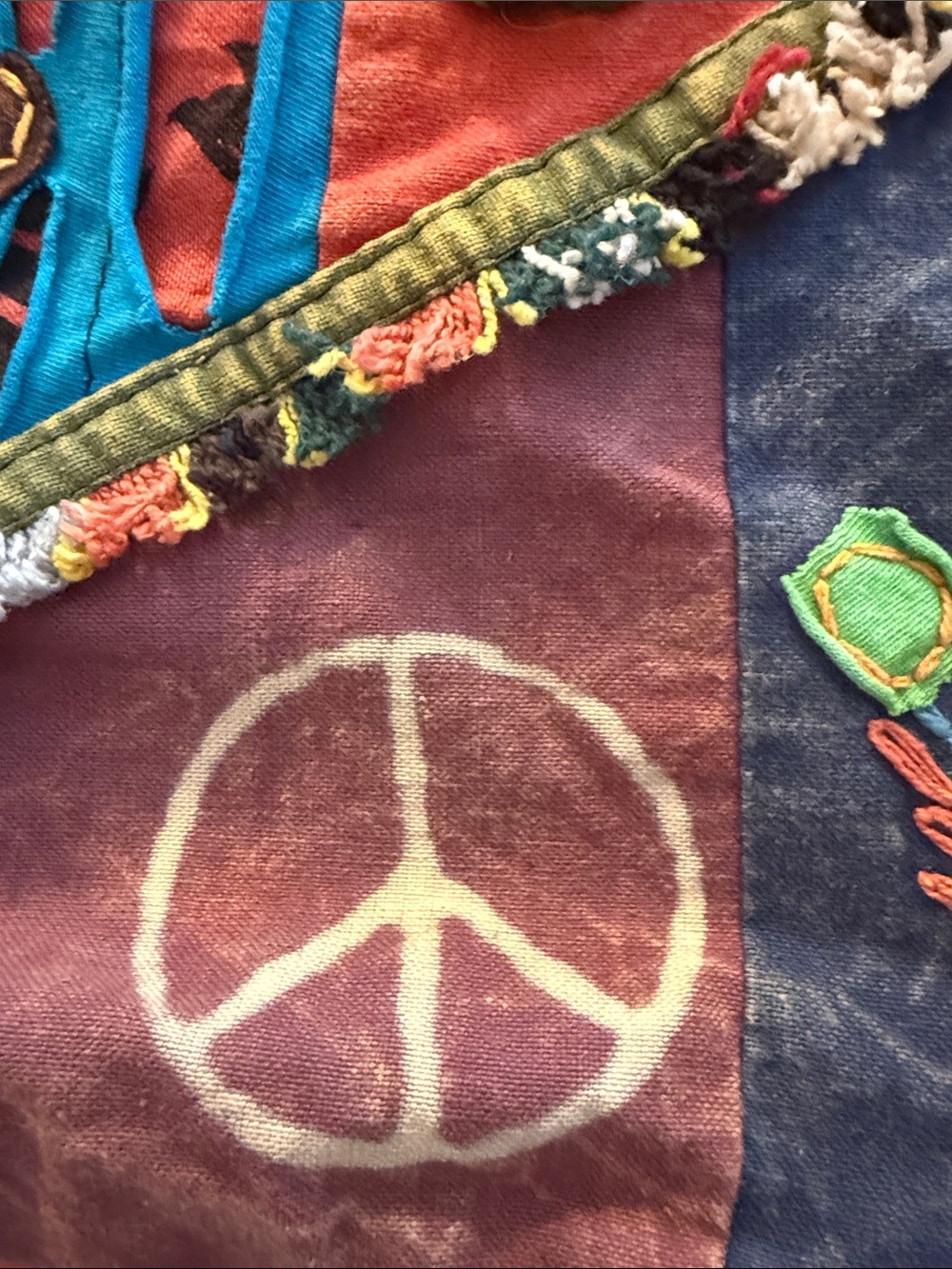 Handcrafted Multi-Color Boho Shoulder Bag - Picture 5 of 10
